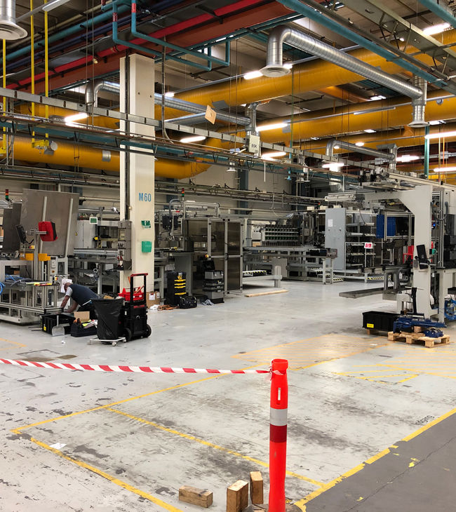 Kompleks maskinflytning lykkedes inden for tidsrammen hos Danfoss Power Solution